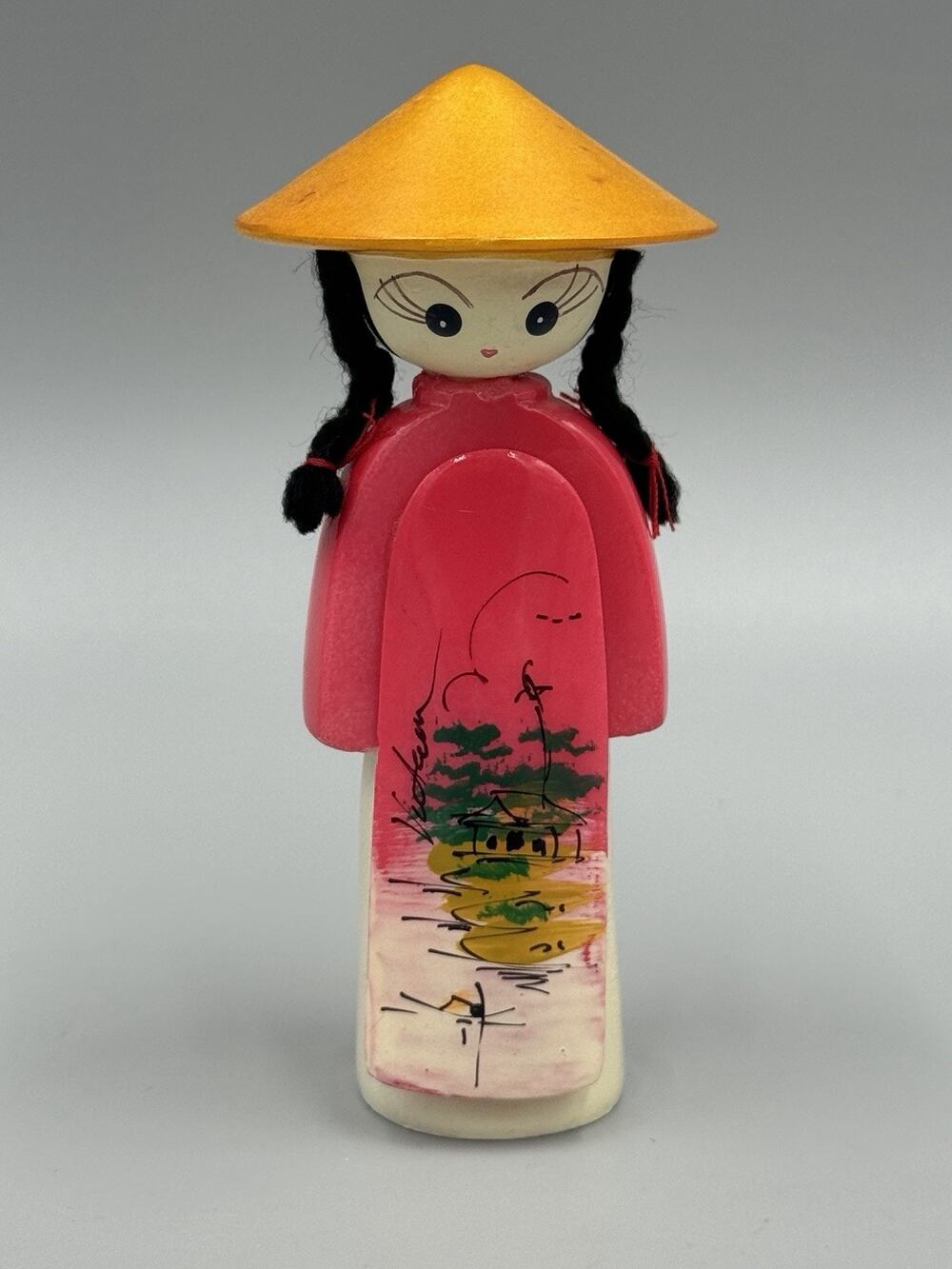 Vintage Vietnamese Hand Painted Vietnam Doll